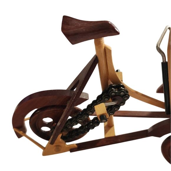 Wooden Handcrafted pedicab Model Asian Tricycle Trike Pedal Cart - Picture 2 of 8